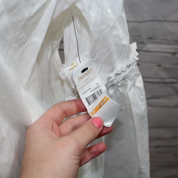 NWT Laundry Peasant Sleeve Top - Picture 2 of 5